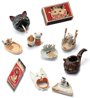 大きい招き猫、小さい招き猫